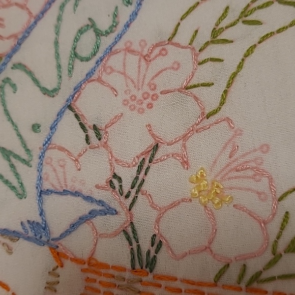 Vintage Hand Stitched West Virginia State Bird & Flower - Picture 6 of 16